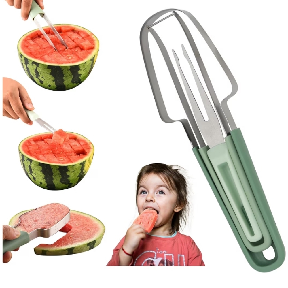 3-in-1 Watermelon Fork Slicer Cutter